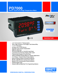 Thumbnail of document Data Sheet - PD7000 ProVu Temperature Digital Panel Meter